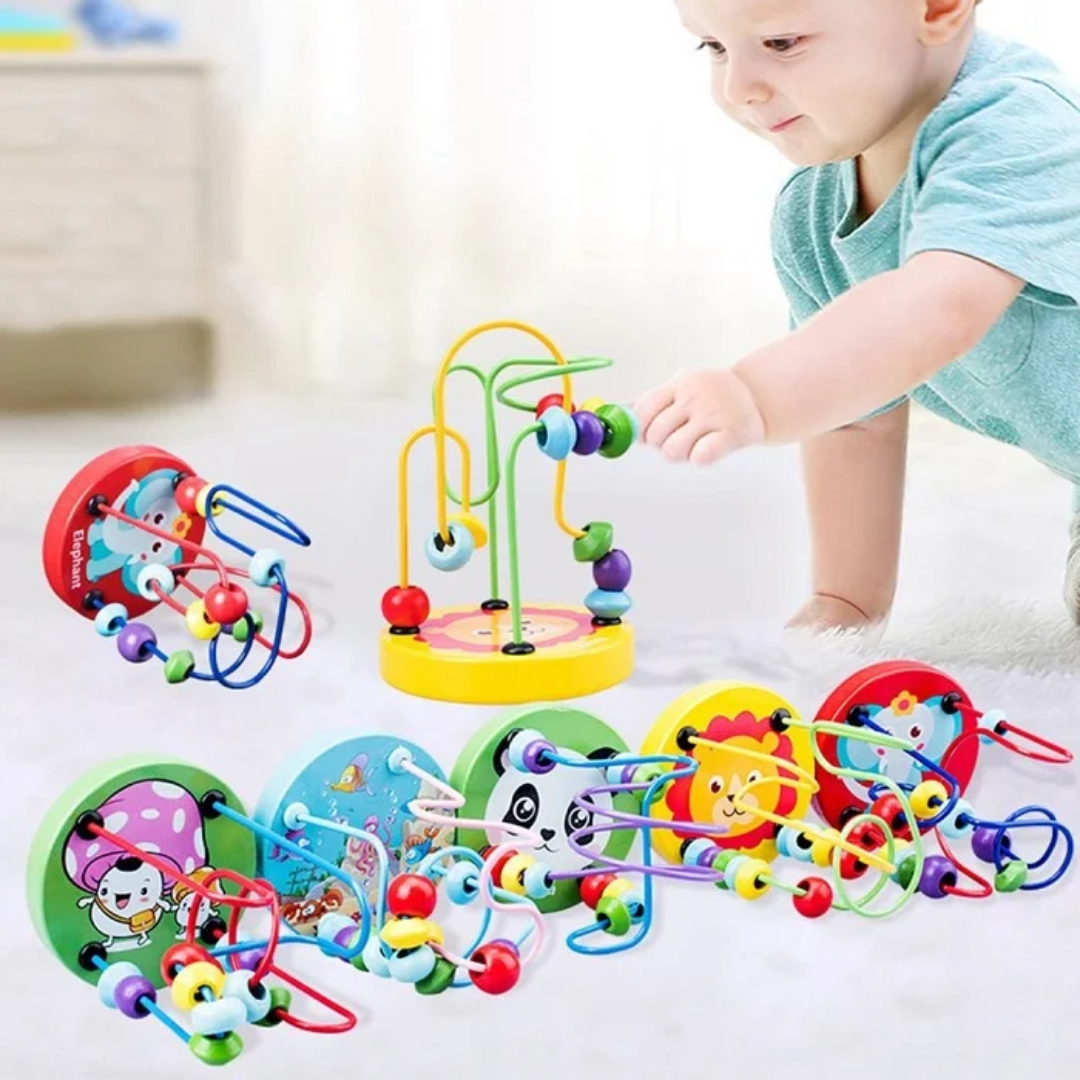 Circles Cartoon Beads Wire Maze Roller Coaster Abacus